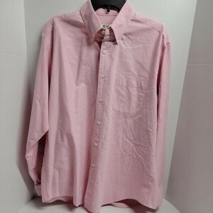 Orvis Men's Large Vintage Cotton Long Sleeve Pink Button Down Long Sleeve